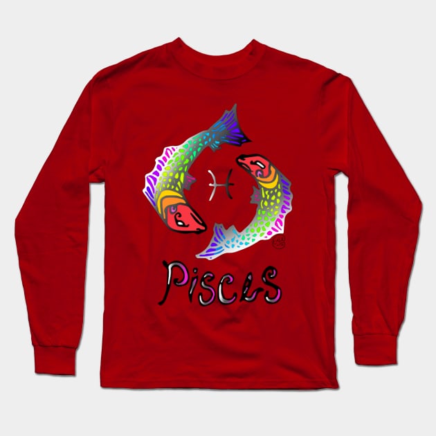 Pisces Long Sleeve T-Shirt by charleyllama